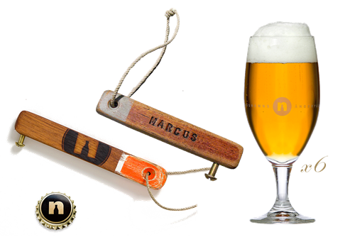 Ölöppnare ölglas från Nynäshamns Ångbryggeri